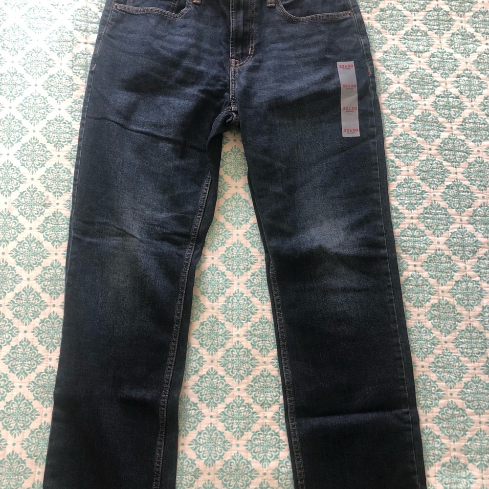 Old Navy Men's Dark Indigo Straight Jeans
